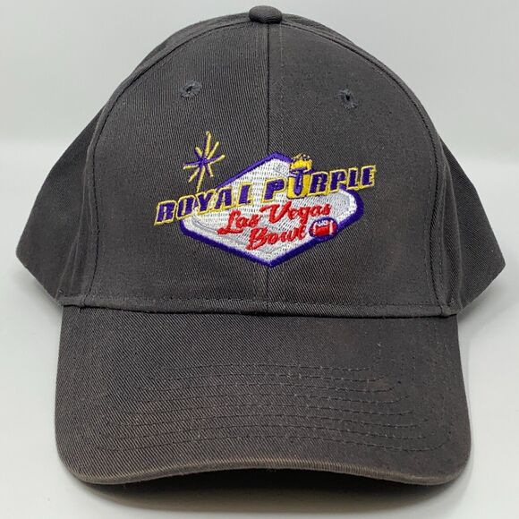 Las Vegas Bowl Hat Cap Gray NCAA College Football Royal Purple 6 Panel Strapback - Picture 10 of 10